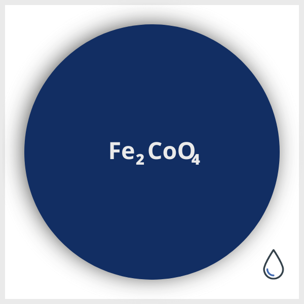 Schéma d'une nanoparticule de ferrite de Cobalt en suspension