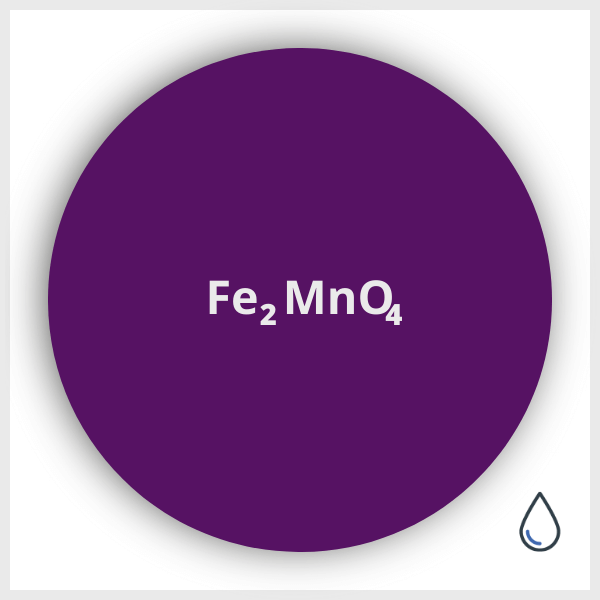 Schéma d'une nanoparticule de ferrite de manganèse en suspension