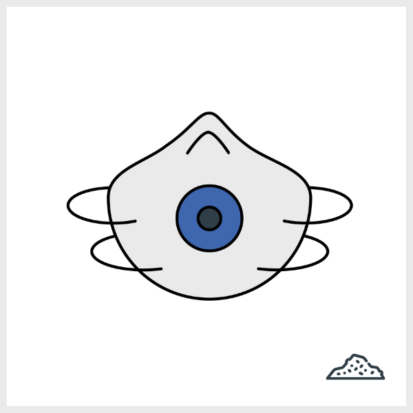 Diagram of an FFP3 mask