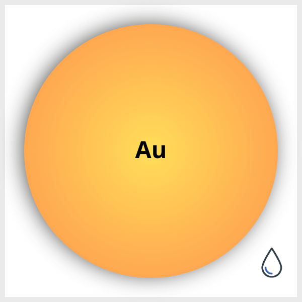 Diagram of a gold nanosphere