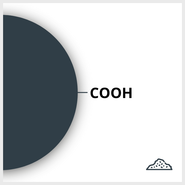 Schematic of a SPIO functionalized with COOH, in powder form