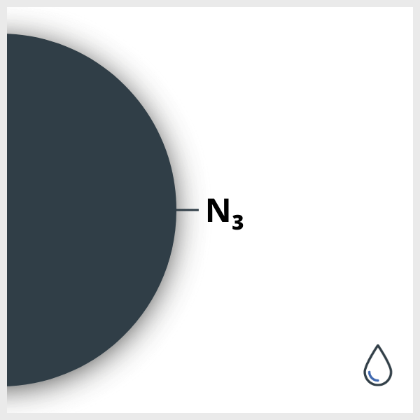 Diagram of a SPIO functionalized with N3, in suspension