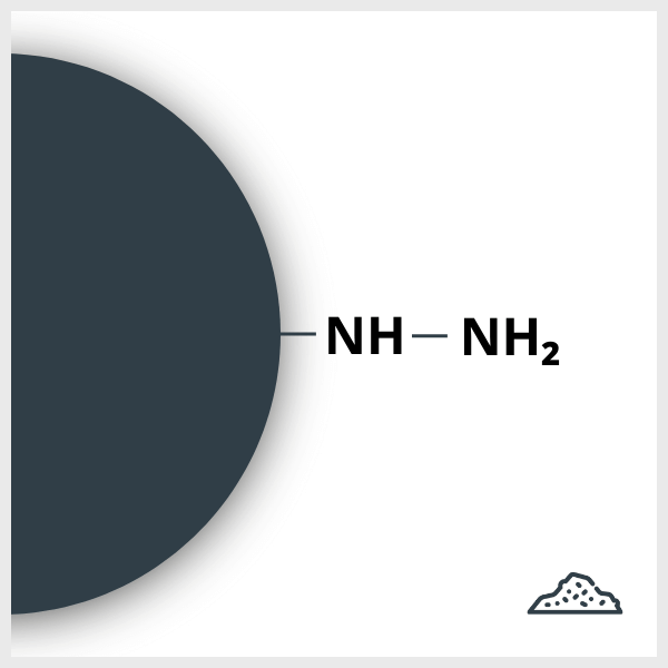 Schéma d'un SPIO fonctionnalisé avec du NH et du NH2, en poudre