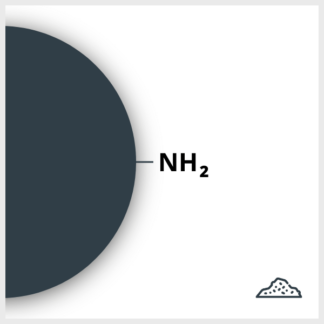 Schematic of a SPIO functionalized with NH2, in powder