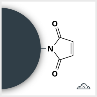 Schematic of a SPIO functionalized with maleimide, powder