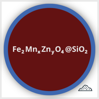 Schéma d'une nanoparticule en spinelle de Zinc et Manganèse encapsulée en poudre